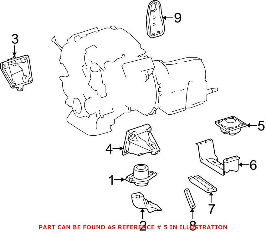 Mercedes Auto Trans Mount - Rear 2512401618